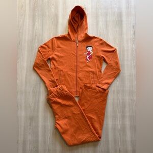 Vintage Y2K Betty Boop Hoodie / Pants Sweatsuit Set Sz S